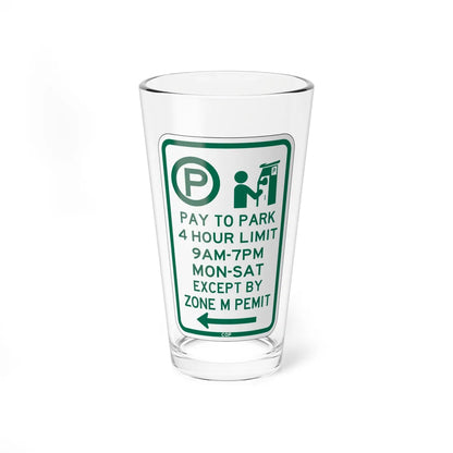 PBOT Road sign P4426L (Oregon) (Road Sign) Pint Glass 16oz 16oz - Go Mug Yourself