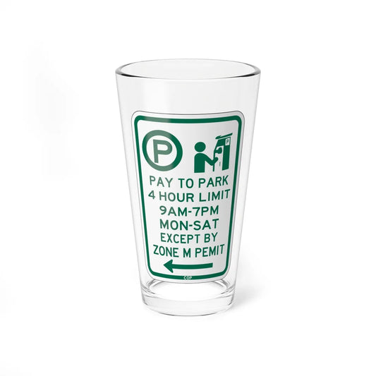 PBOT Road sign P4426L (Oregon) (Road Sign) Pint Glass 16oz 16oz - Go Mug Yourself