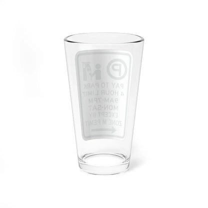 PBOT Road sign P4426L (Oregon) (Road Sign) Pint Glass 16oz - Go Mug Yourself