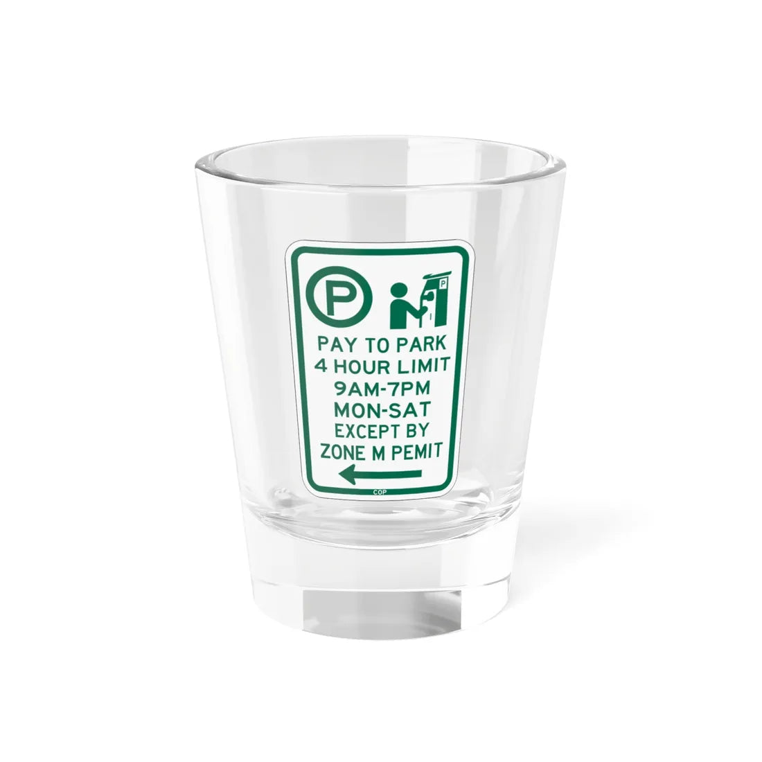 PBOT Road sign P4426L (Oregon) (Road Sign) Shot Glass 1.5oz 1.5oz - Go Mug Yourself