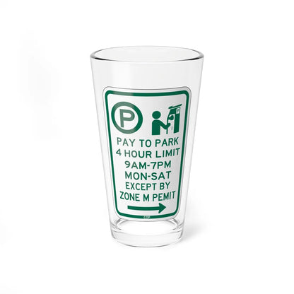 PBOT Road sign P4426R (Oregon) (Road Sign) Pint Glass 16oz 16oz - Go Mug Yourself