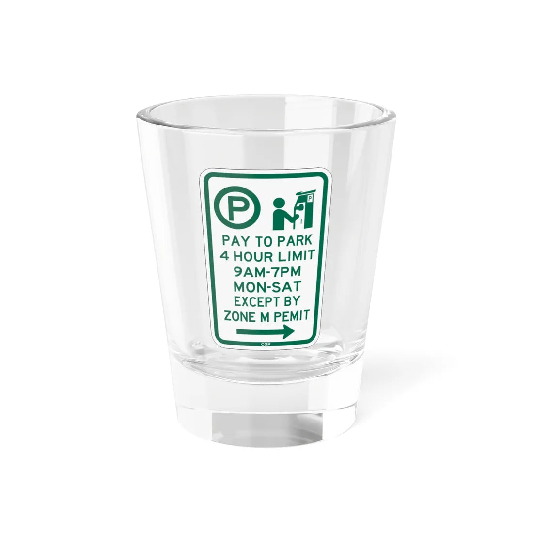 PBOT Road sign P4426R (Oregon) (Road Sign) Shot Glass 1.5oz 1.5oz - Go Mug Yourself