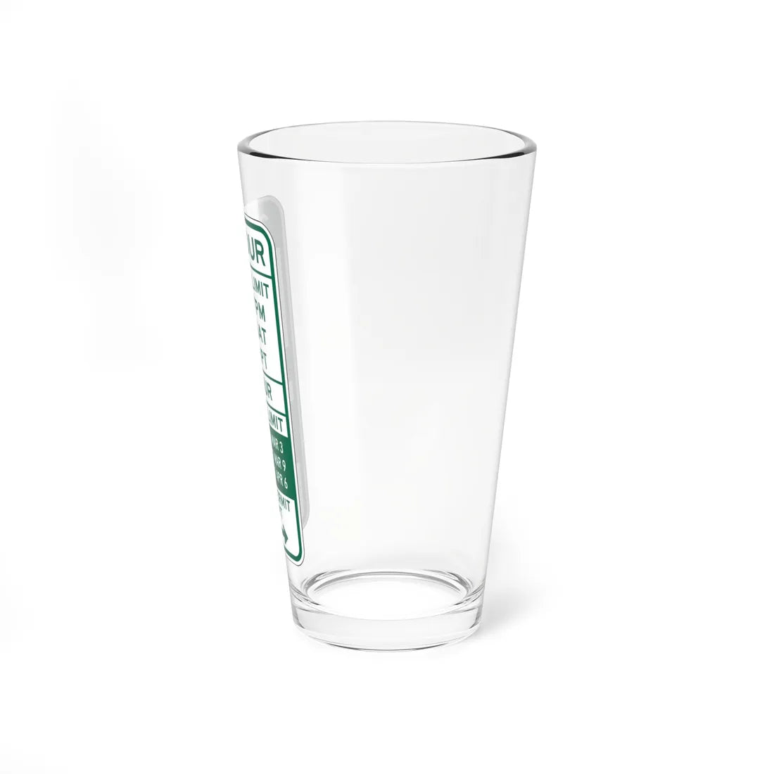 PBOT Road sign P4432D (Oregon) (Road Sign) Pint Glass 16oz - Go Mug Yourself