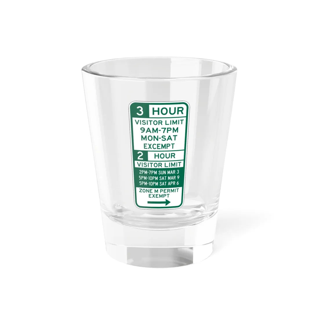 PBOT Road sign P4432R (Oregon) (Road Sign) Shot Glass 1.5oz 1.5oz - Go Mug Yourself