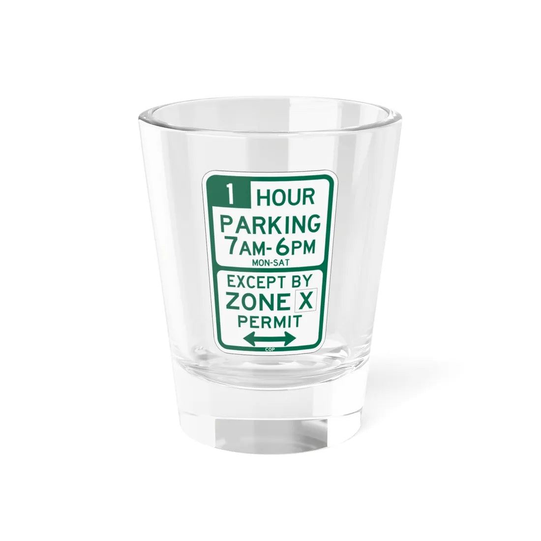 PBOT Road sign P4436 (Oregon) (Road Sign) Shot Glass 1.5oz 1.5oz - Go Mug Yourself