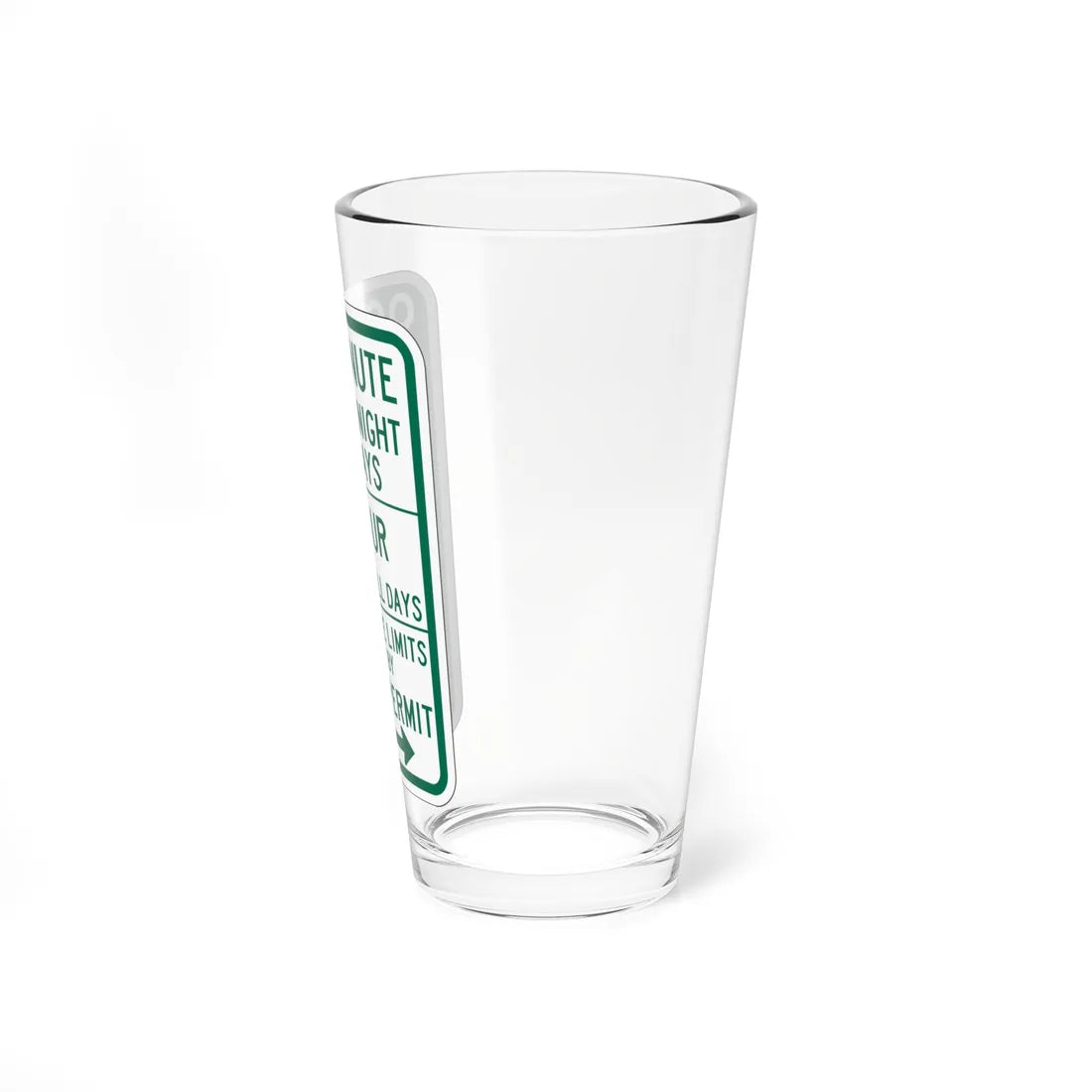 PBOT Road sign P4437D (Oregon) (Road Sign) Pint Glass 16oz - Go Mug Yourself
