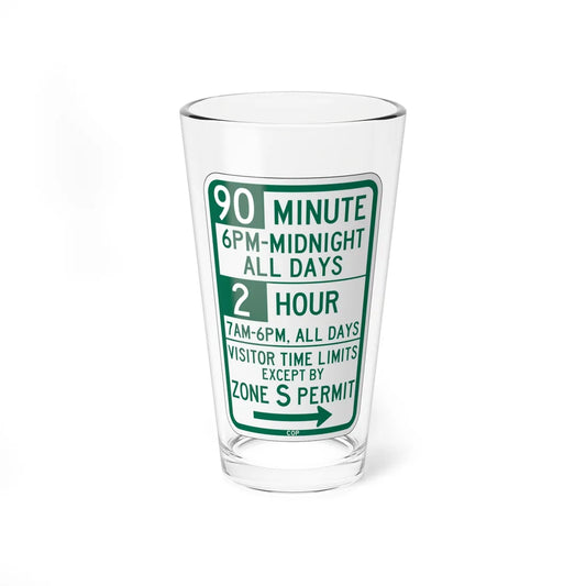 PBOT Road sign P4437L (Oregon) (Road Sign) Pint Glass 16oz 16oz - Go Mug Yourself