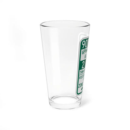 PBOT Road sign P4437R (Oregon) (Road Sign) Pint Glass 16oz - Go Mug Yourself
