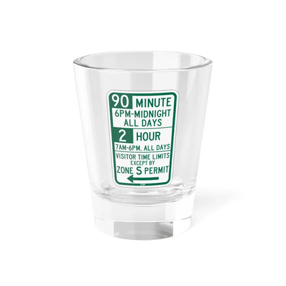 PBOT Road sign P4437R (Oregon) (Road Sign) Shot Glass 1.5oz 1.5oz - Go Mug Yourself