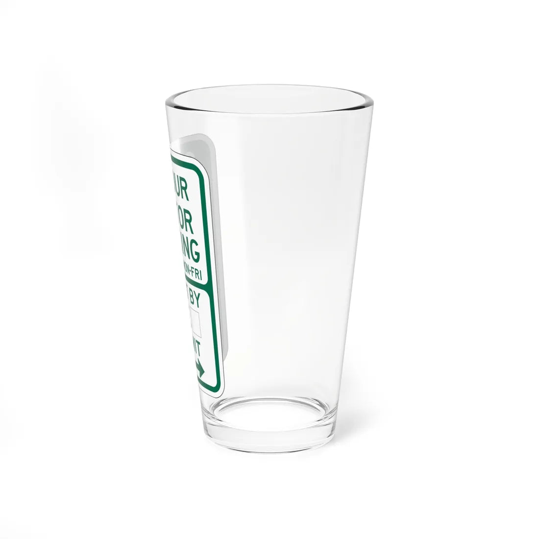 PBOT Road sign P4440D (Oregon) (Road Sign) Pint Glass 16oz - Go Mug Yourself