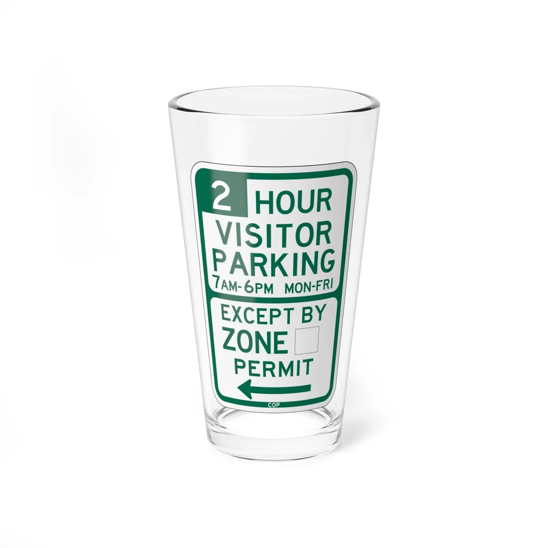 PBOT Road sign P4440R (Oregon) (Road Sign) Pint Glass 16oz 16oz - Go Mug Yourself