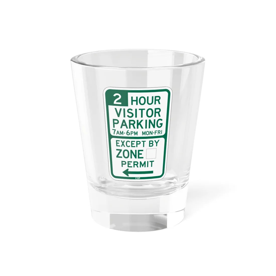 PBOT Road sign P4440R (Oregon) (Road Sign) Shot Glass 1.5oz 1.5oz - Go Mug Yourself