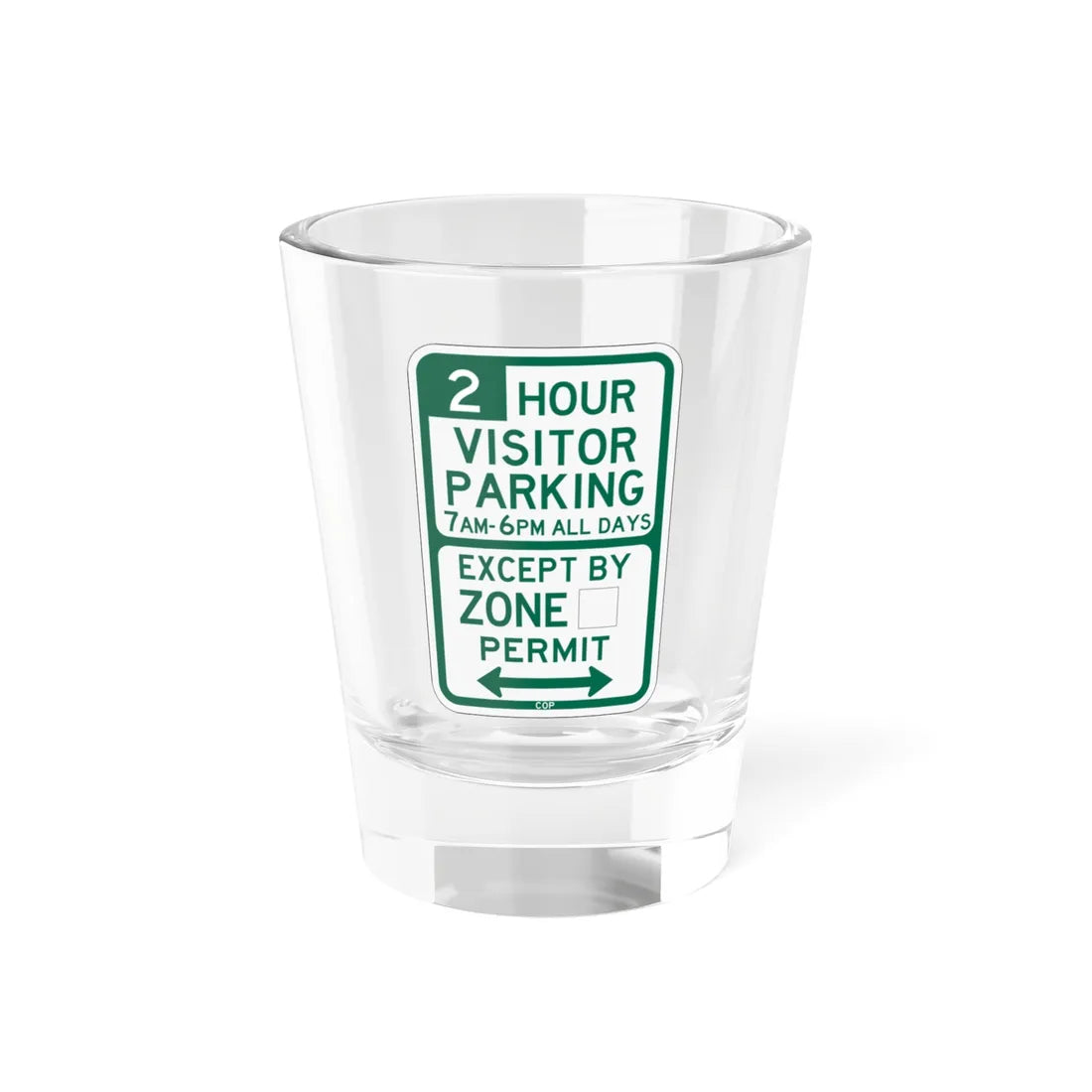 PBOT Road sign P4441D (Oregon) (Road Sign) Shot Glass 1.5oz 1.5oz - Go Mug Yourself