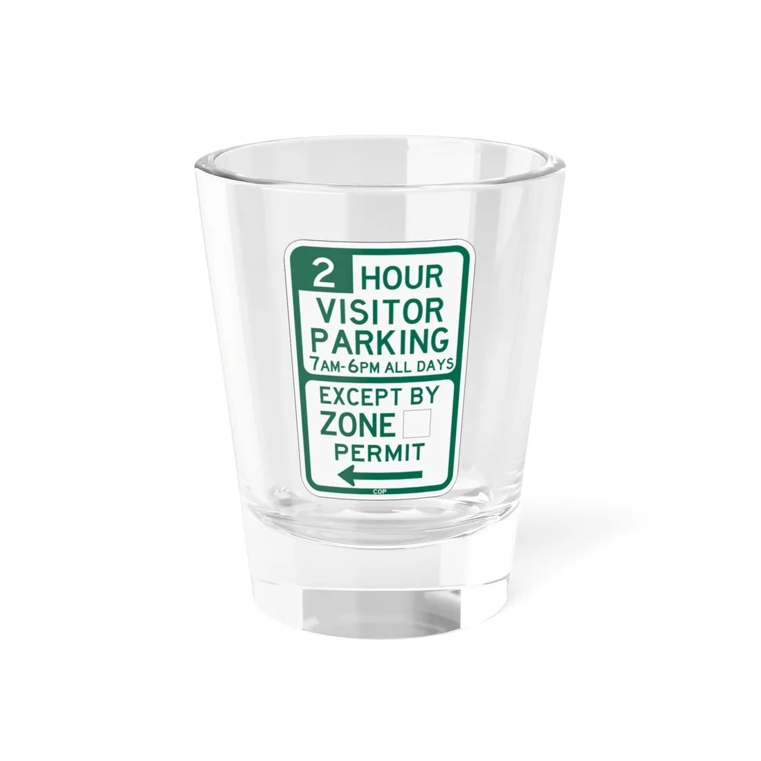 PBOT Road sign P4441L (Oregon) (Road Sign) Shot Glass 1.5oz 1.5oz - Go Mug Yourself