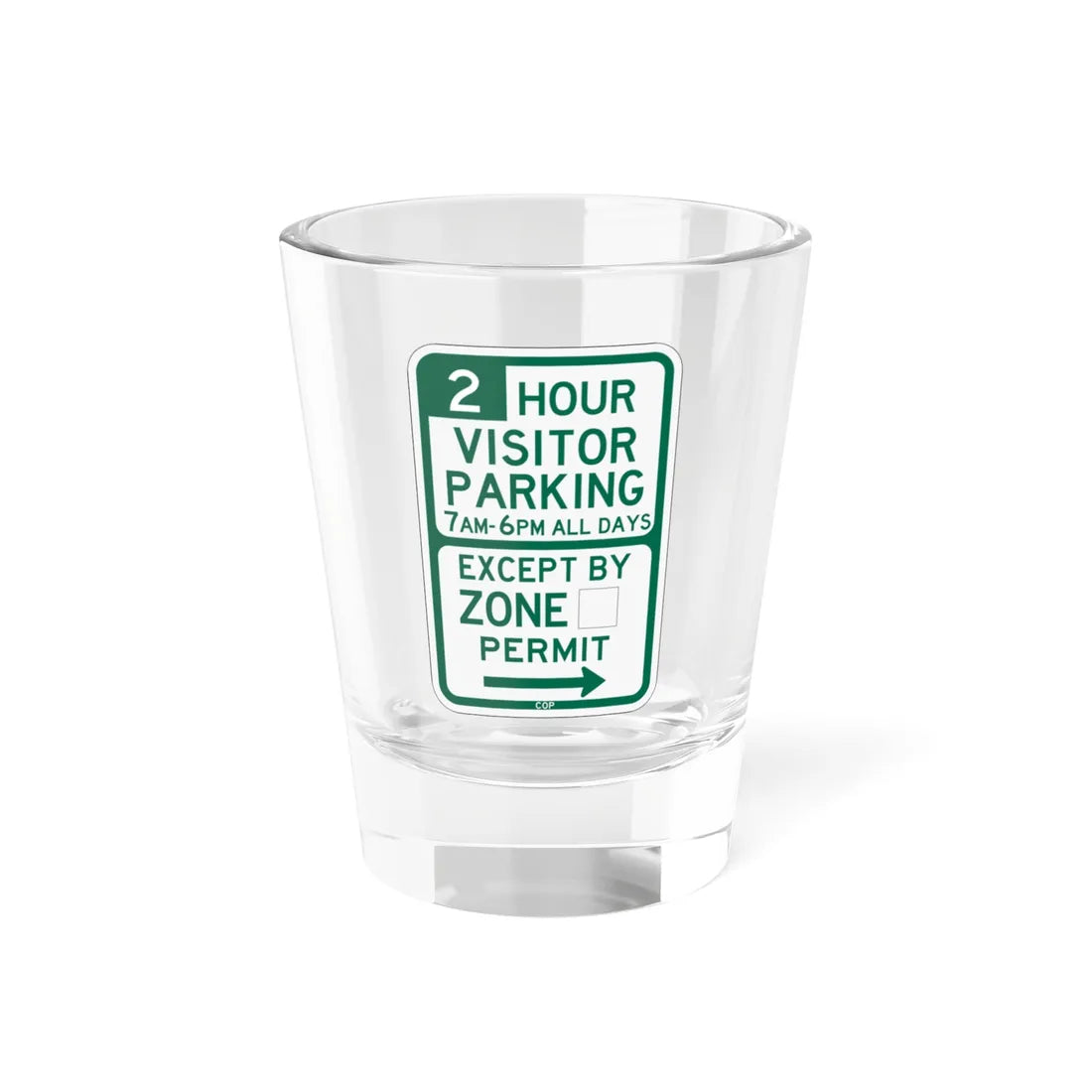 PBOT Road sign P4441R (Oregon) (Road Sign) Shot Glass 1.5oz 1.5oz - Go Mug Yourself
