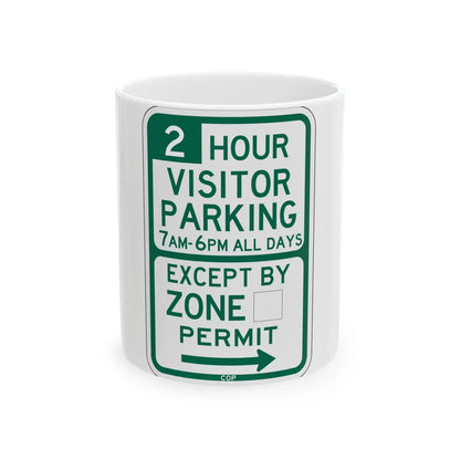 PBOT Road sign P4441R (Oregon) (Road Sign) White Coffee Mug 11oz - Go Mug Yourself