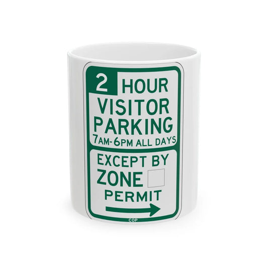 PBOT Road sign P4441R (Oregon) (Road Sign) White Coffee Mug 11oz - Go Mug Yourself