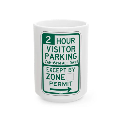 PBOT Road sign P4441R (Oregon) (Road Sign) White Coffee Mug 15oz - Go Mug Yourself