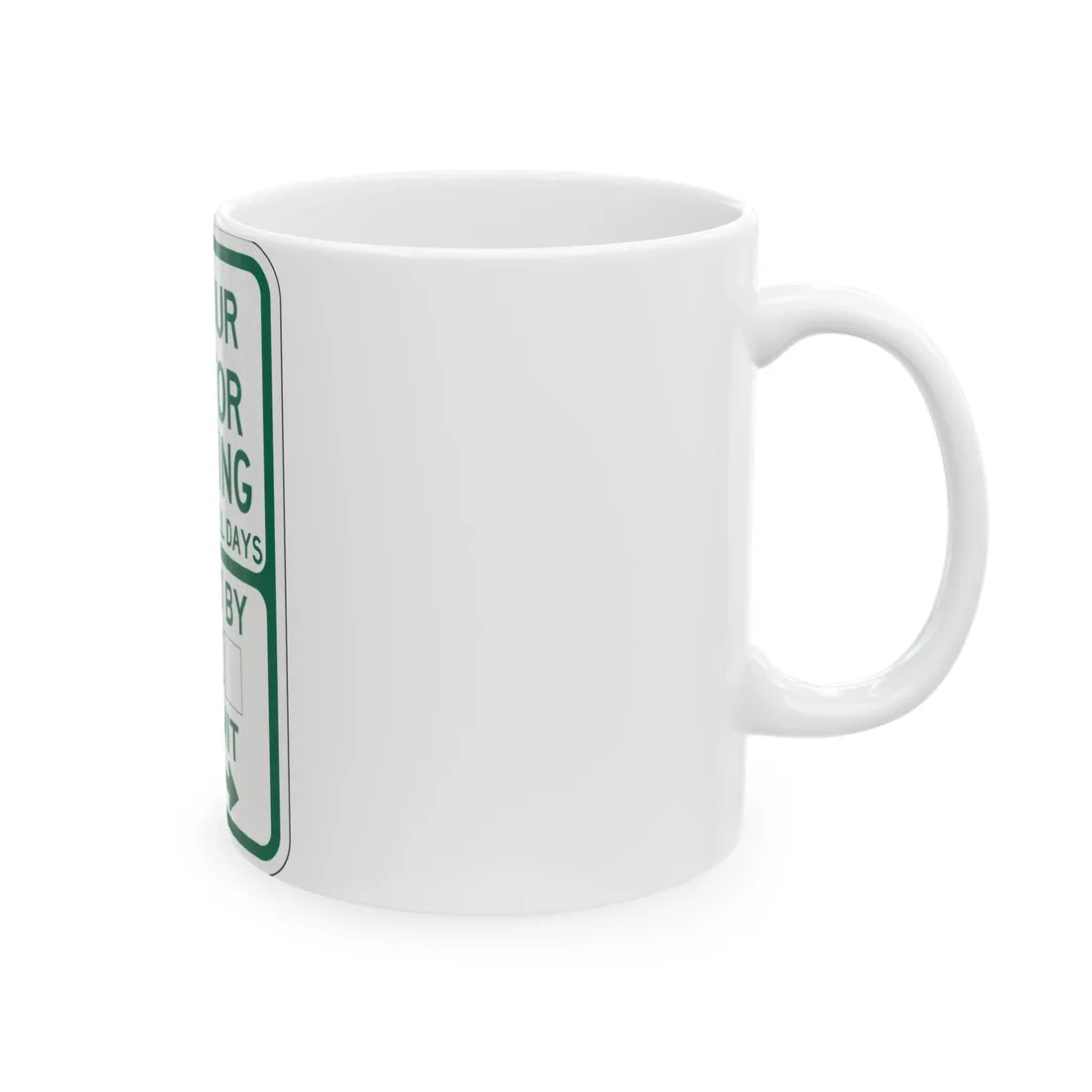 PBOT Road sign P4441R (Oregon) (Road Sign) White Coffee Mug - Go Mug Yourself