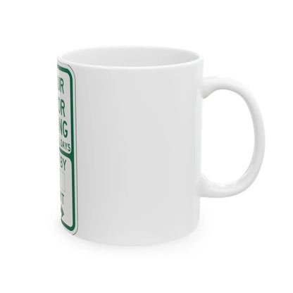 PBOT Road sign P4441R (Oregon) (Road Sign) White Coffee Mug - Go Mug Yourself