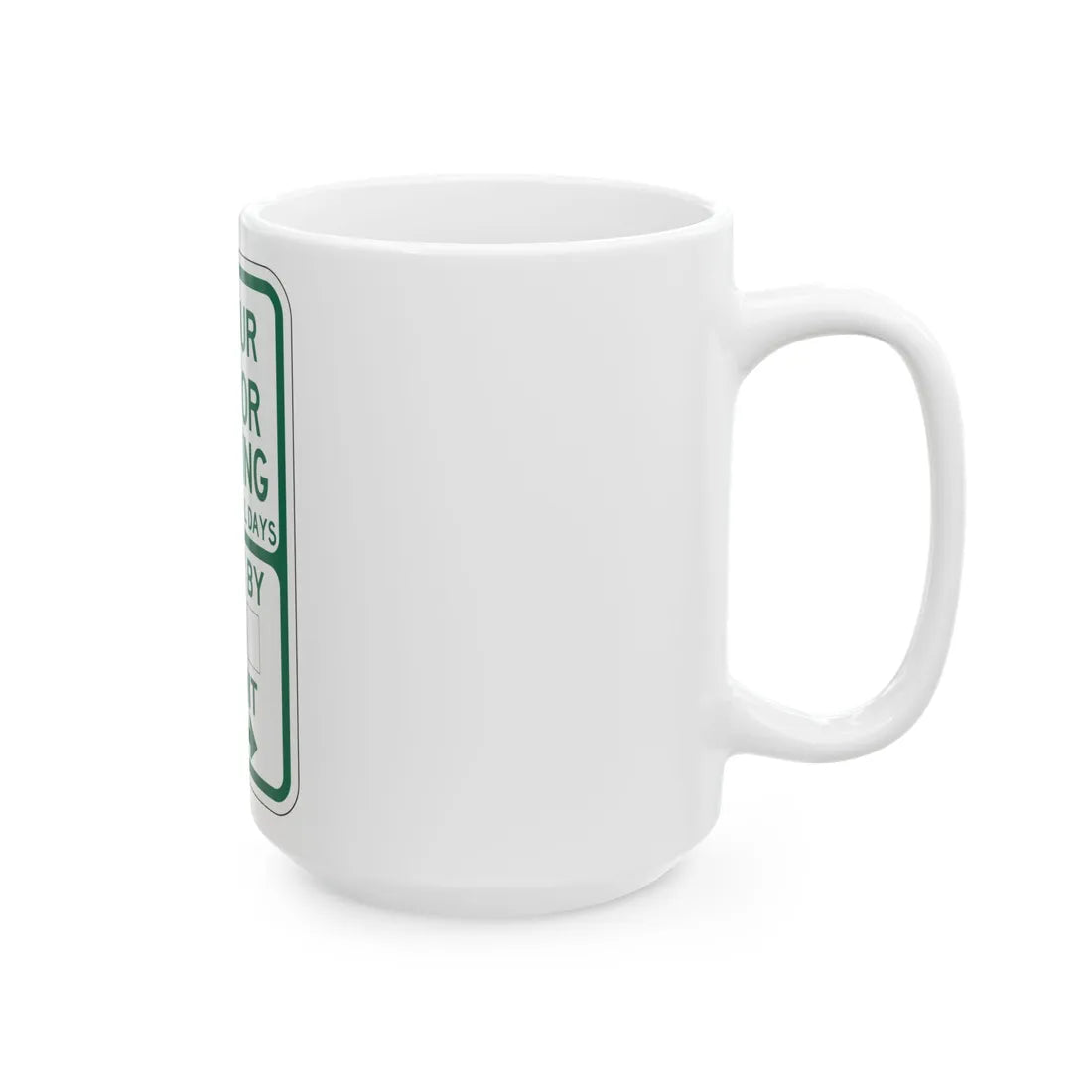 PBOT Road sign P4441R (Oregon) (Road Sign) White Coffee Mug - Go Mug Yourself