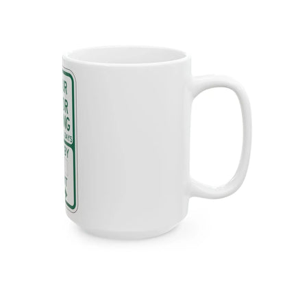 PBOT Road sign P4441R (Oregon) (Road Sign) White Coffee Mug - Go Mug Yourself