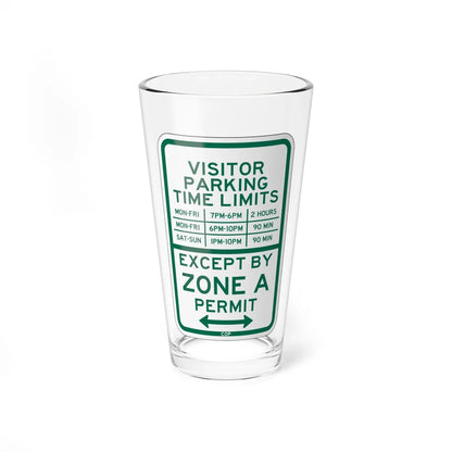 PBOT Road sign P4446A (Oregon) (Road Sign) Pint Glass 16oz 16oz - Go Mug Yourself