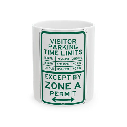 PBOT Road sign P4446A (Oregon) (Road Sign) White Coffee Mug 11oz - Go Mug Yourself