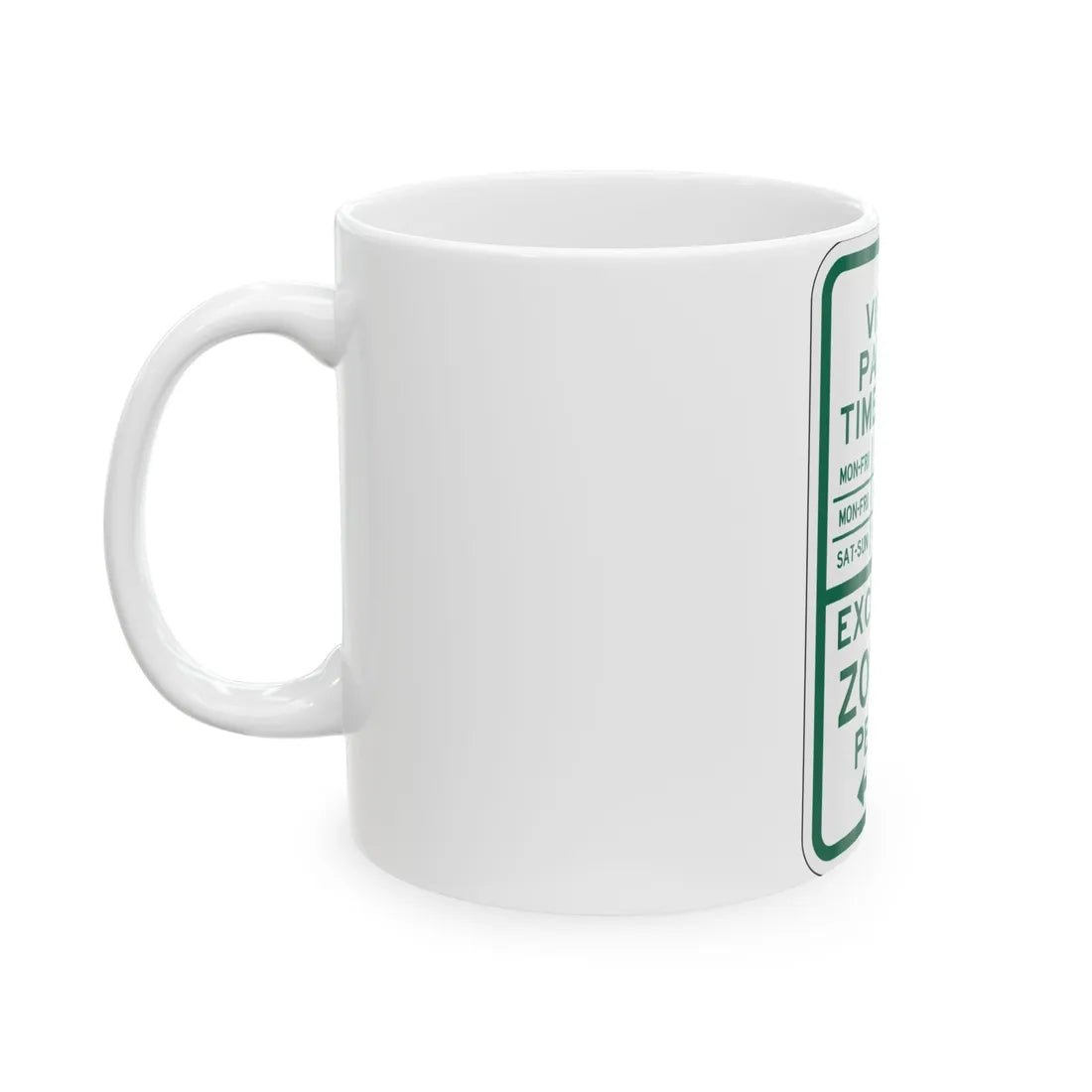 PBOT Road sign P4446A (Oregon) (Road Sign) White Coffee Mug - Go Mug Yourself