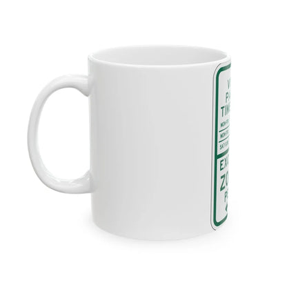 PBOT Road sign P4446A (Oregon) (Road Sign) White Coffee Mug - Go Mug Yourself