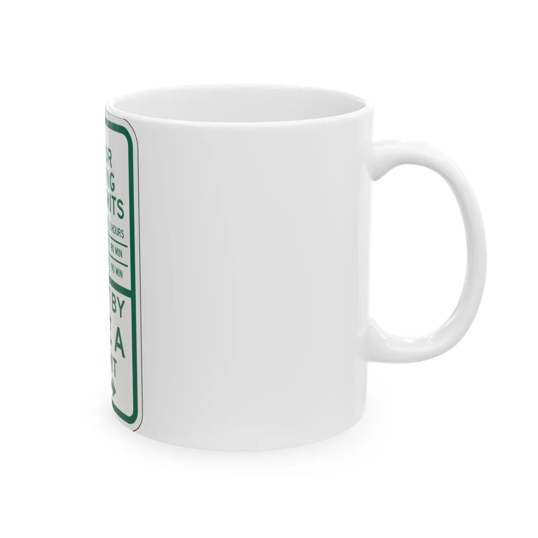PBOT Road sign P4446A (Oregon) (Road Sign) White Coffee Mug - Go Mug Yourself