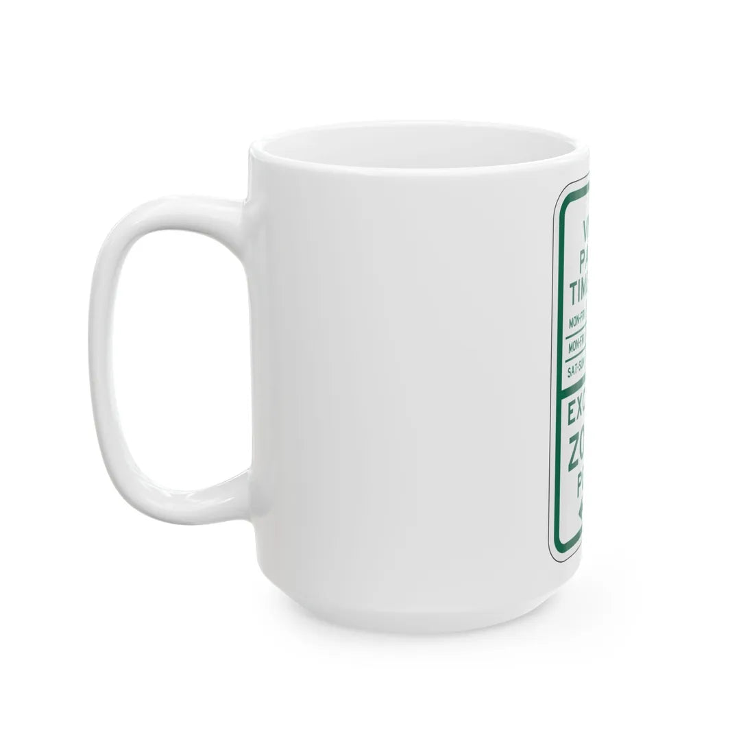 PBOT Road sign P4446A (Oregon) (Road Sign) White Coffee Mug - Go Mug Yourself