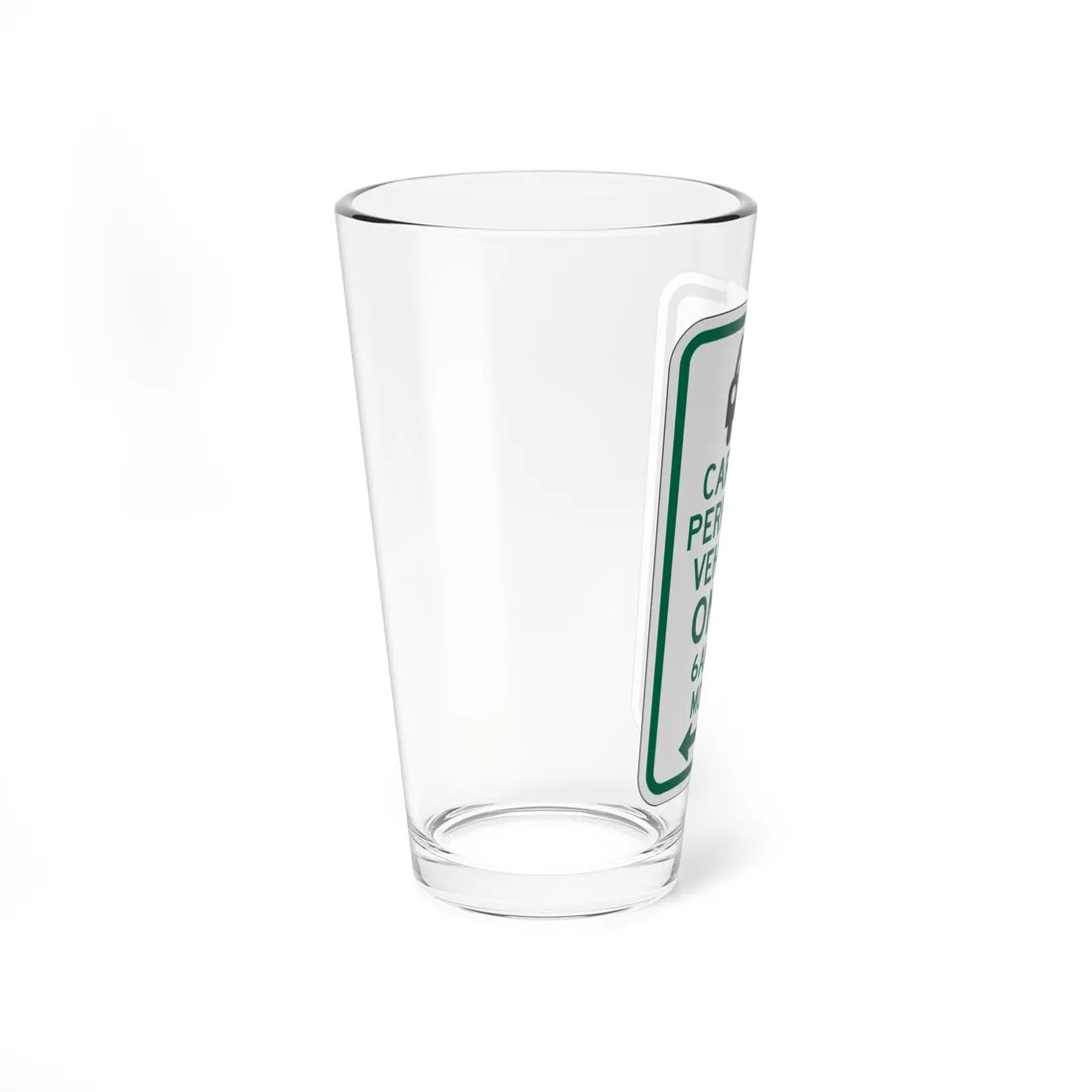 PBOT Road sign P4451D (Oregon) (Road Sign) Pint Glass 16oz - Go Mug Yourself