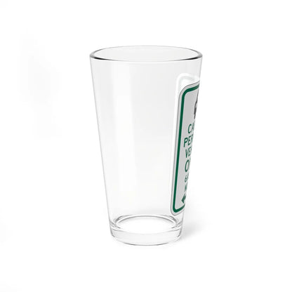PBOT Road sign P4451D (Oregon) (Road Sign) Pint Glass 16oz - Go Mug Yourself