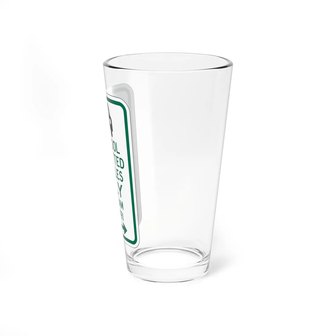 PBOT Road sign P4451D (Oregon) (Road Sign) Pint Glass 16oz - Go Mug Yourself