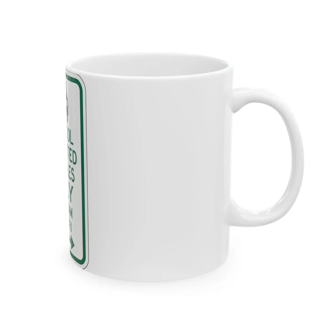 PBOT Road sign P4451D (Oregon) (Road Sign) White Coffee Mug - Go Mug Yourself