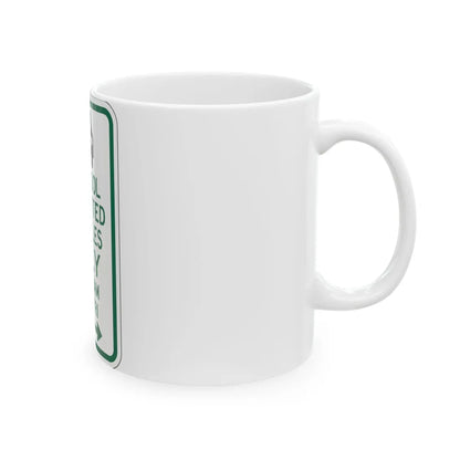 PBOT Road sign P4451D (Oregon) (Road Sign) White Coffee Mug - Go Mug Yourself