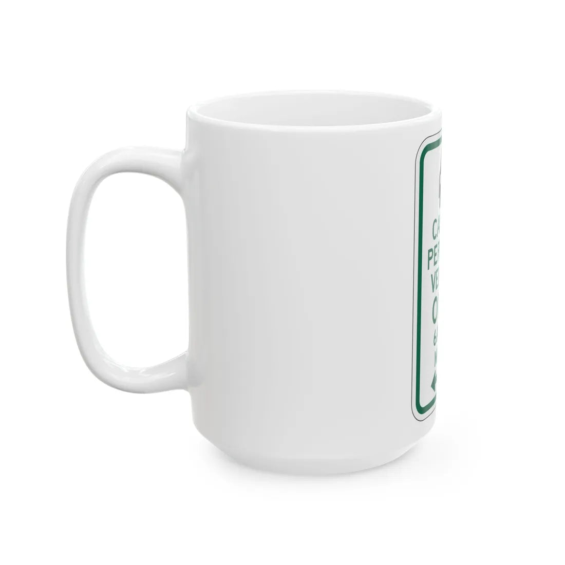 PBOT Road sign P4451D (Oregon) (Road Sign) White Coffee Mug - Go Mug Yourself