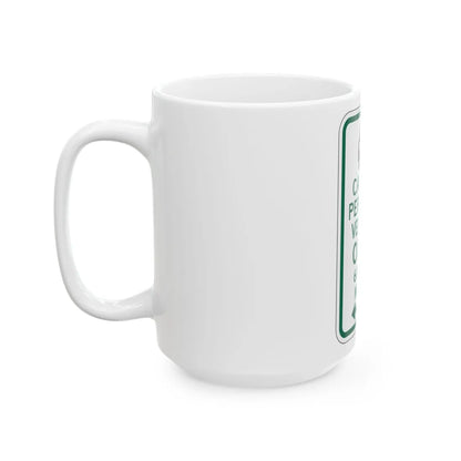 PBOT Road sign P4451D (Oregon) (Road Sign) White Coffee Mug - Go Mug Yourself
