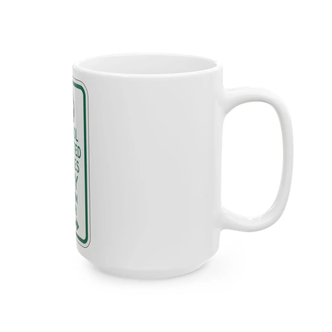 PBOT Road sign P4451D (Oregon) (Road Sign) White Coffee Mug - Go Mug Yourself