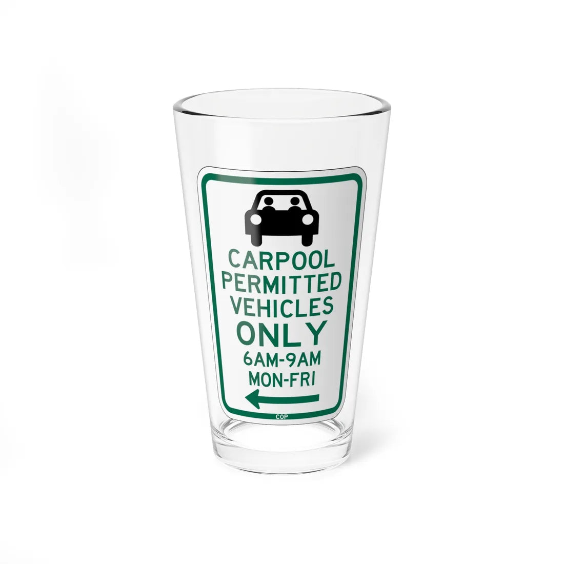 PBOT Road sign P4451L (Oregon) (Road Sign) Pint Glass 16oz 16oz - Go Mug Yourself