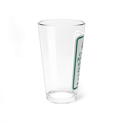 PBOT Road sign P4451L (Oregon) (Road Sign) Pint Glass 16oz - Go Mug Yourself