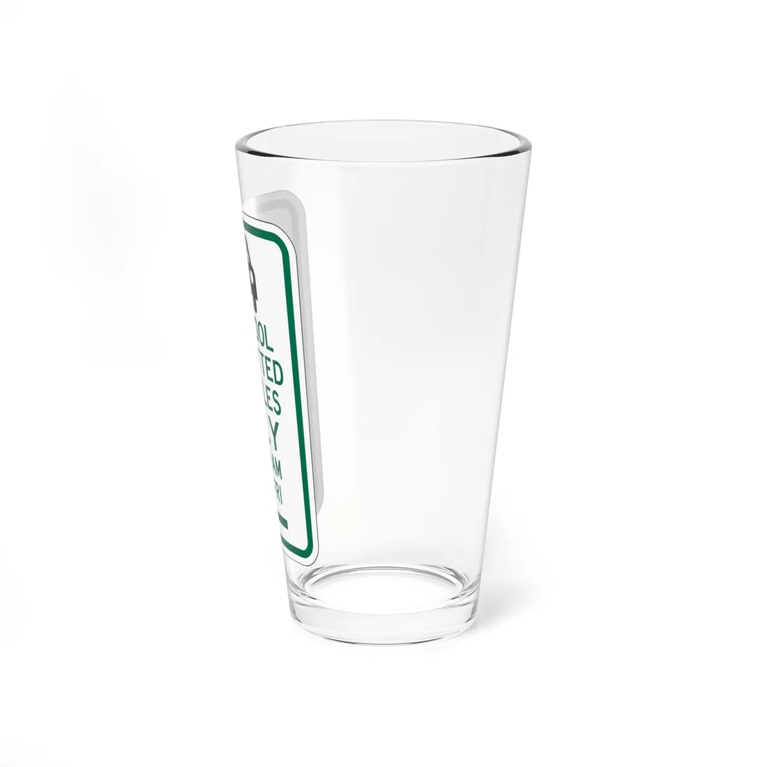 PBOT Road sign P4451L (Oregon) (Road Sign) Pint Glass 16oz - Go Mug Yourself