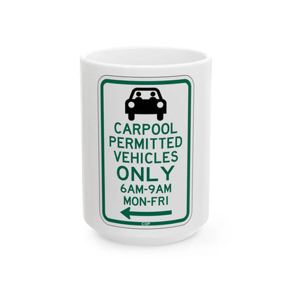 PBOT Road sign P4451L (Oregon) (Road Sign) White Coffee Mug 15oz - Go Mug Yourself
