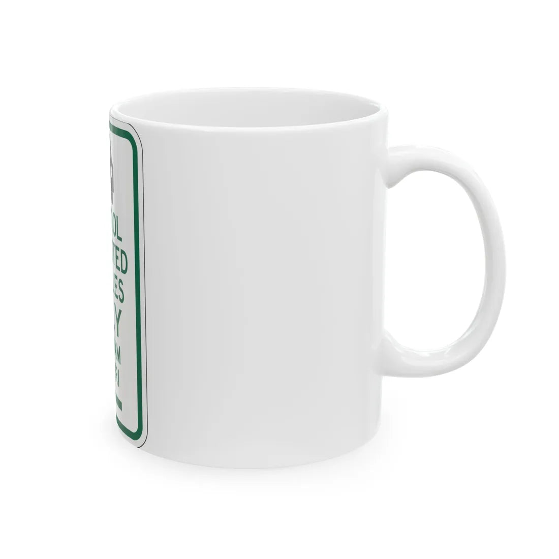 PBOT Road sign P4451L (Oregon) (Road Sign) White Coffee Mug - Go Mug Yourself