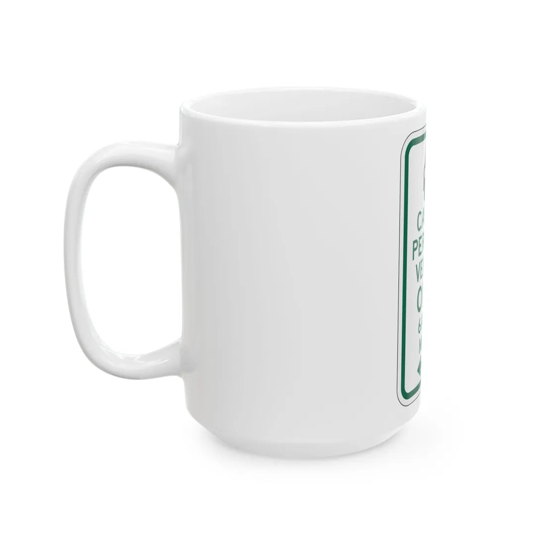 PBOT Road sign P4451L (Oregon) (Road Sign) White Coffee Mug - Go Mug Yourself