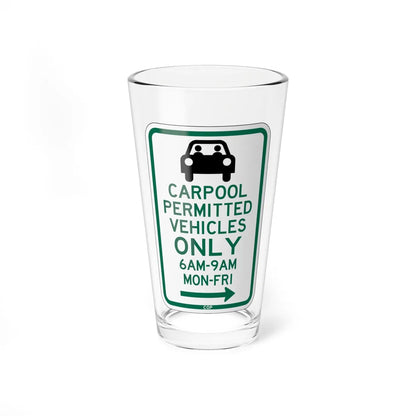 PBOT Road sign P4451R (Oregon) (Road Sign) Pint Glass 16oz 16oz - Go Mug Yourself