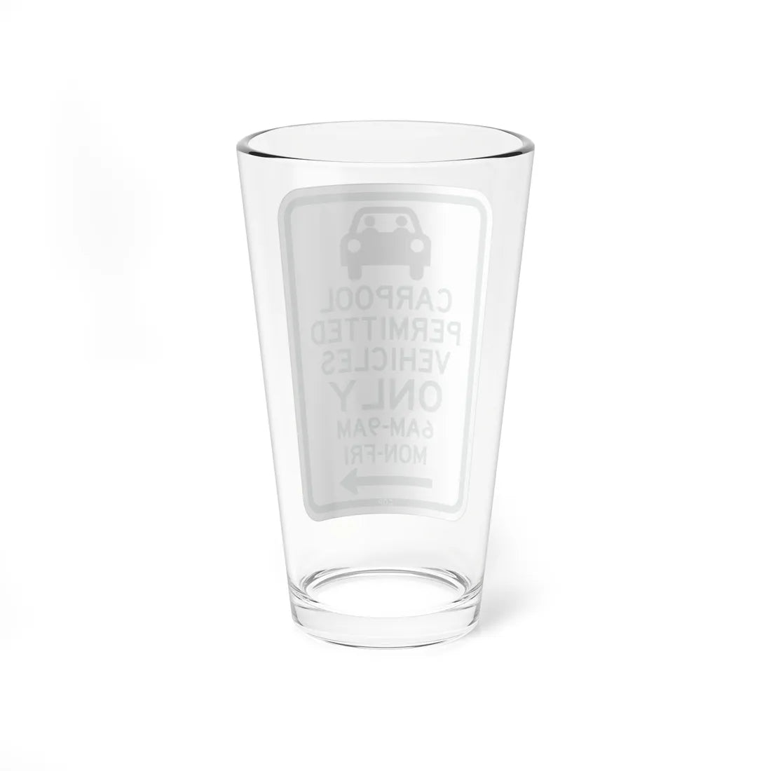 PBOT Road sign P4451R (Oregon) (Road Sign) Pint Glass 16oz - Go Mug Yourself
