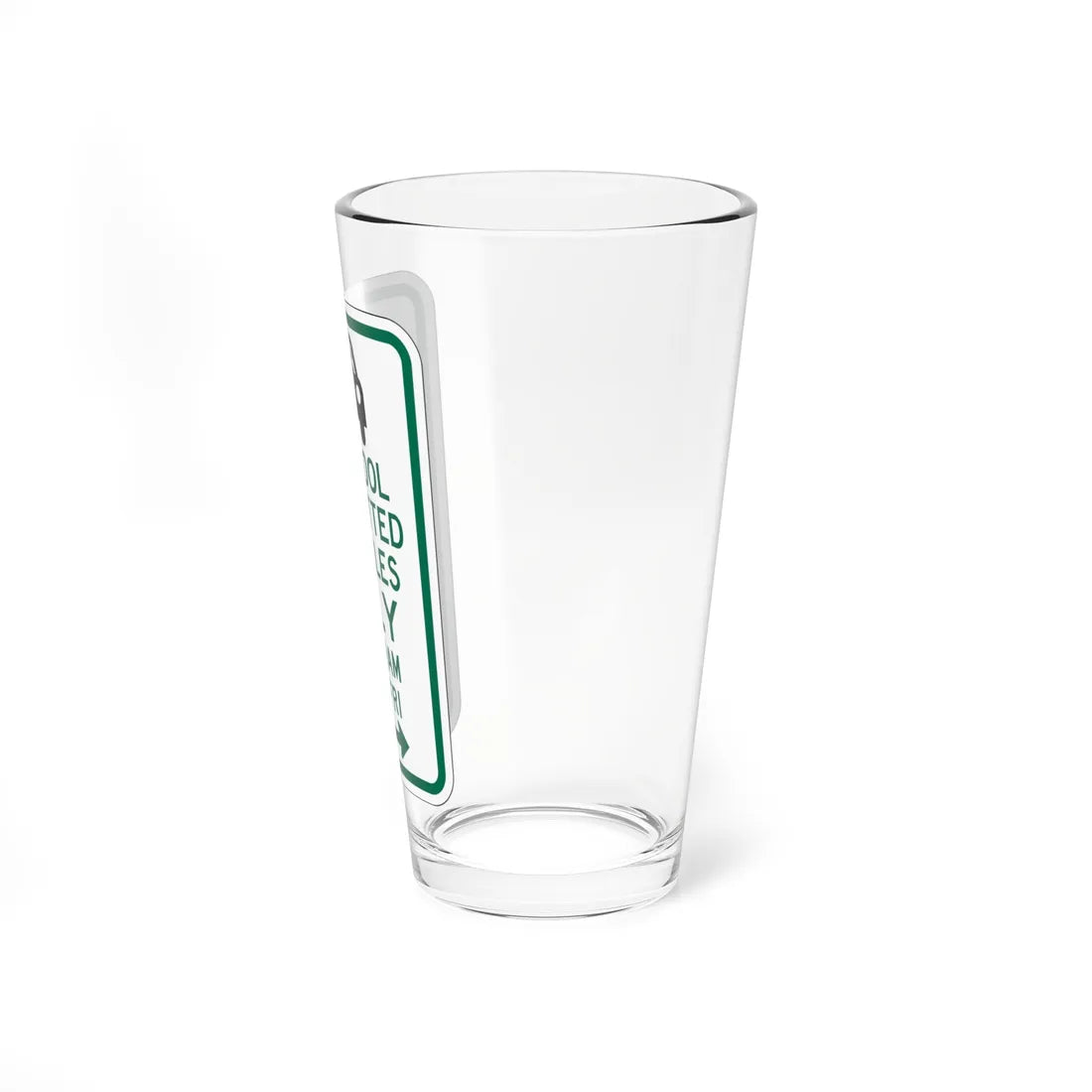 PBOT Road sign P4451R (Oregon) (Road Sign) Pint Glass 16oz - Go Mug Yourself