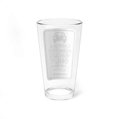 PBOT Road sign P4451R (Oregon) (Road Sign) Pint Glass 16oz - Go Mug Yourself